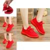 New Fashion Women Mesh Breathable Casual Red Shoes Sports Shoes Comfortable Fit