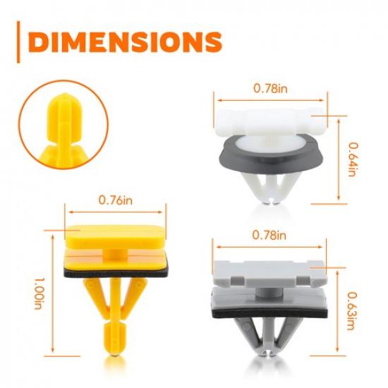 70x Fender Flare Rocker Panel Moulding Clips 11547581 15864780 68172491AA For GM