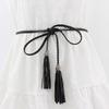 Ladies Bohemian Style Waist Belt Delicate Tassels Decors Braided Belt for Summer Dress Women Summer Seaside Waist Belt