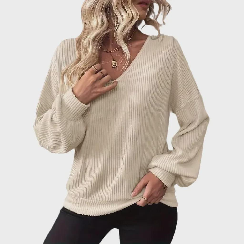 2024 V-neck Autumn/Winter T-shirt Tops