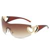 Fashion Love Sunglasses Luxury Designer PC Sunscreen Frameless Y2K Women Future Style Sun Glasses Lentes De Sol Mujer