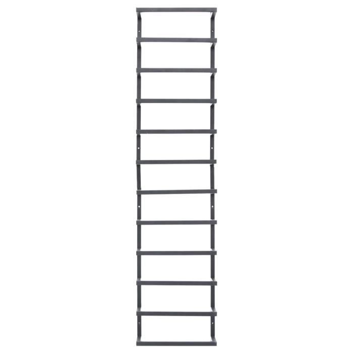 VidaXL Towel Rack Black 24x12x96 Cm Steel