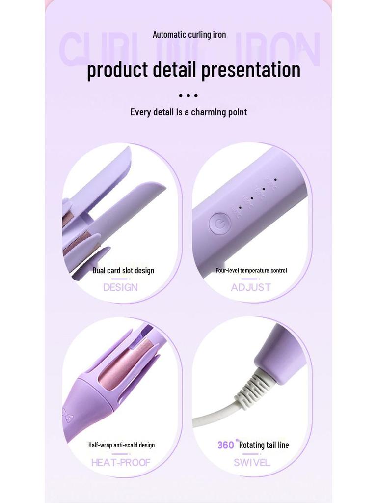 32mm Automatic Curling Iron with Negative Ion Technology for Big Waves and Hair Care