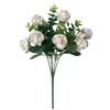 Realistic Eucalyptus and Small Rose Artificial Flowers for Living Room Decoration