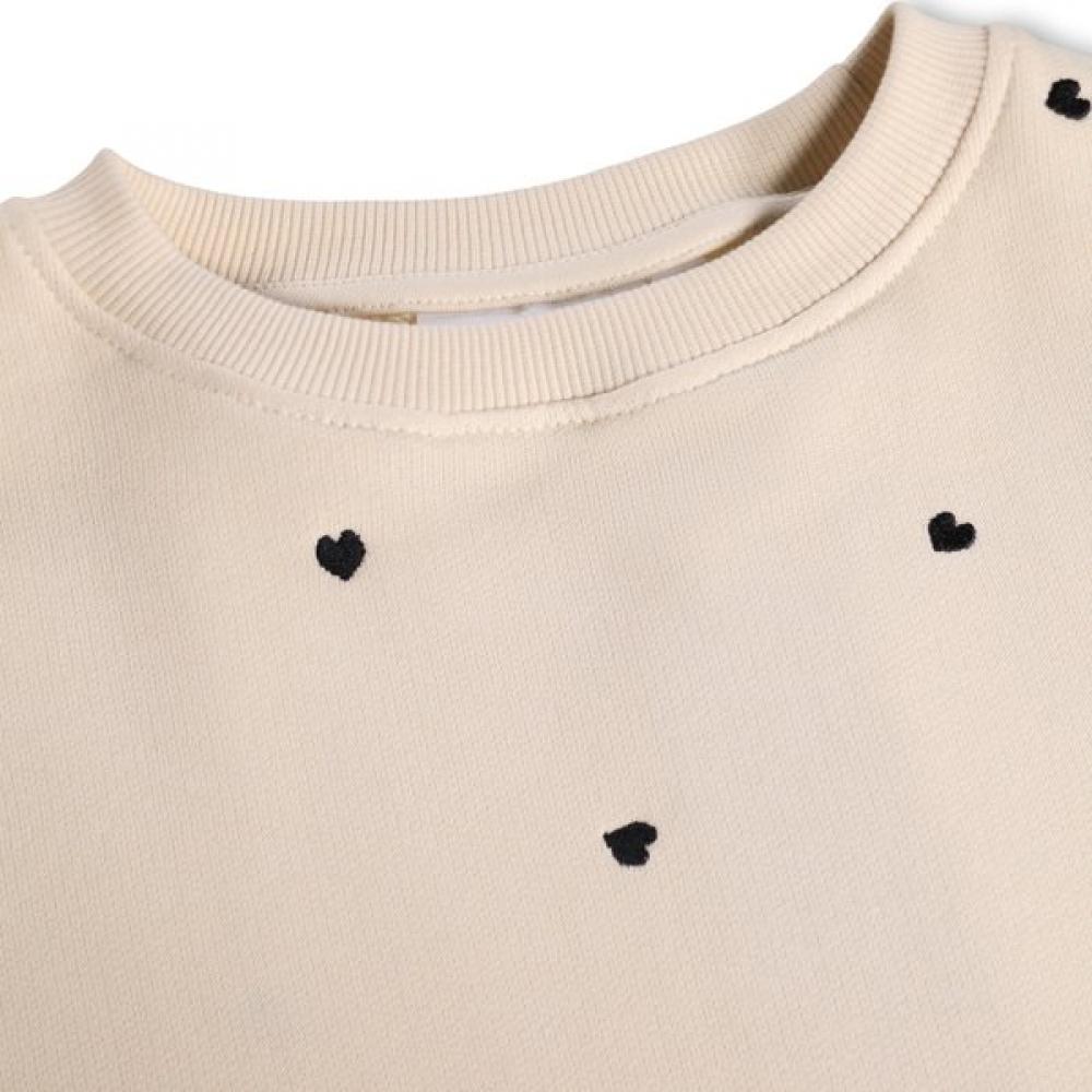 Molo [26ss] Black Heart Embroidered Sweatshirt 5 8 Years Akis9ts066