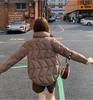 Women’s Short Stand Collar Windproof Thin Slim Winter Jacket