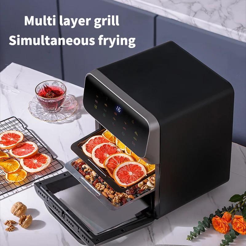10L Large Capacity Household Kitchen 360° Baking Convection Oven Automatic Deep Fryer Oil-free Electric Air Fryers
