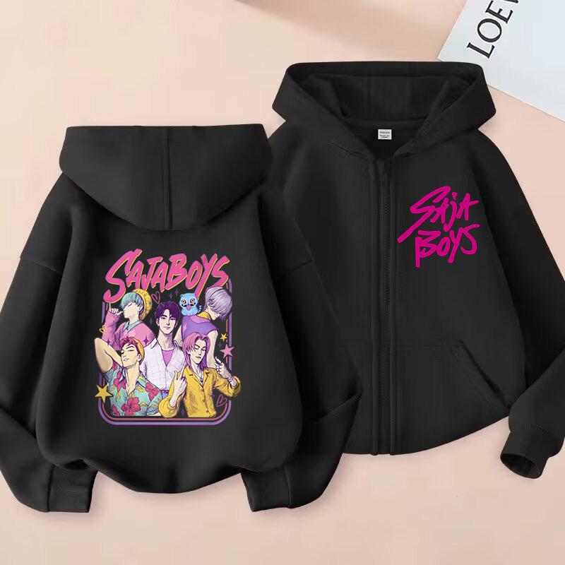 

Zip Up Sweatshirts Saja Boys Kpop Demon Hunters Hoodie Children Clothes Kid Girl Boy Sweatshirt Zipper Hoody Baby Top 150