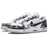 Nike Große Abriebfeste Atmungsaktive Low-Top Skateboard-Schuhe Herren Schwarz Weiß 355152-106(Team804-)