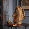 European Court Style Retro Distressed Horse Head Ornament for Year of the Horse - High-End Entrance Hall Decor with Auspicious Craftsmanship