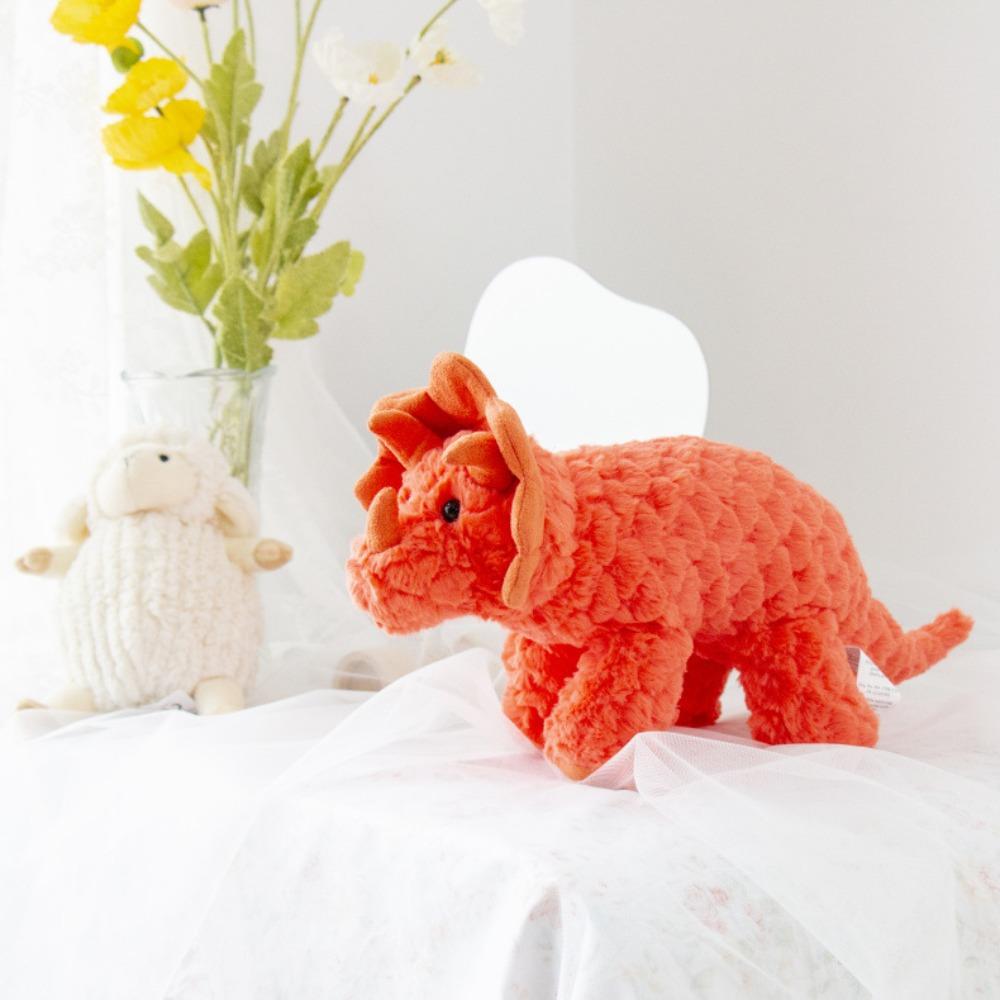 Herbivorous triangular dinosaur plush toys, home ornaments, long-haired European and American style dolls