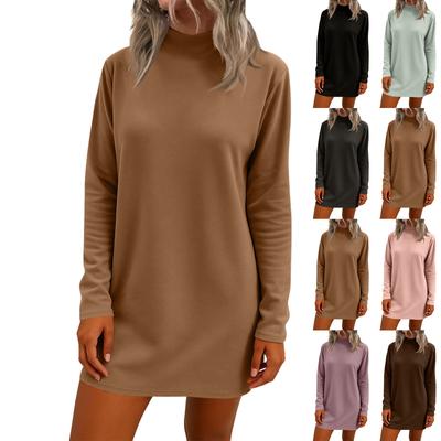 Jupe d'intérieur mi-longue ample à manches longues pour femme