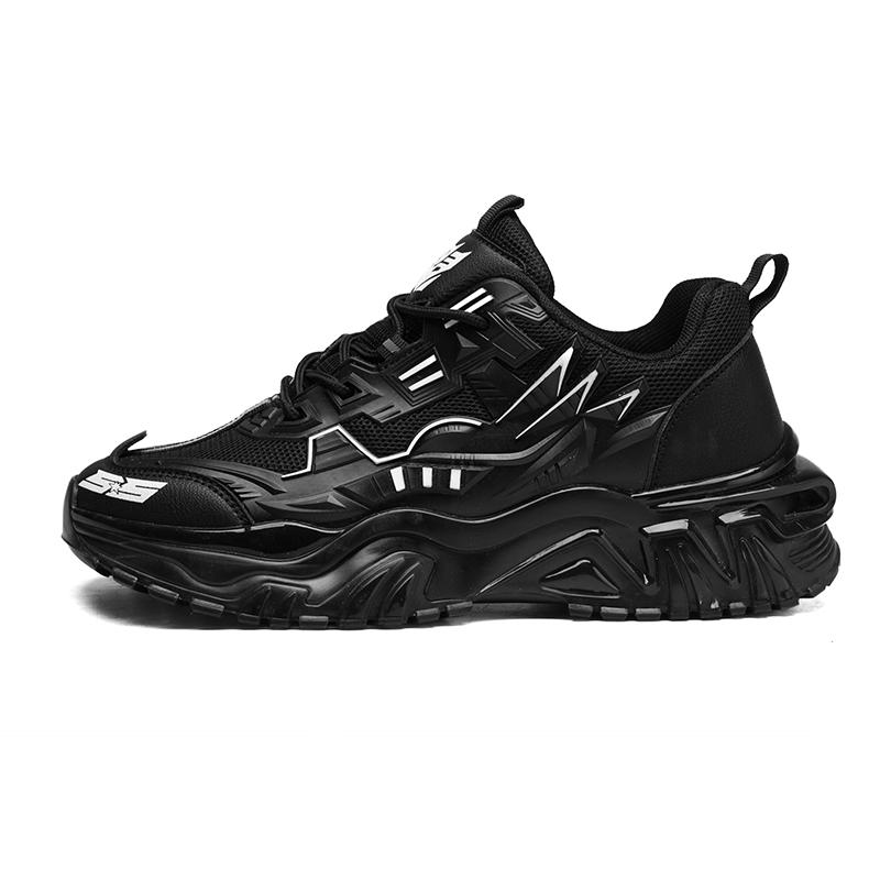 Men'S Sports Shoes Thick Soled Shoes Breathable And Comfortable Leisure Shoes Fashionable Sports Running Shoes High Top Mesh