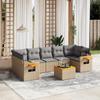 VidaXL Garden Lounge Set with Cushions 8 Pcs, Patio Sofas, Patio Furniture Set, Outdoor Furniture, Beige 3226654