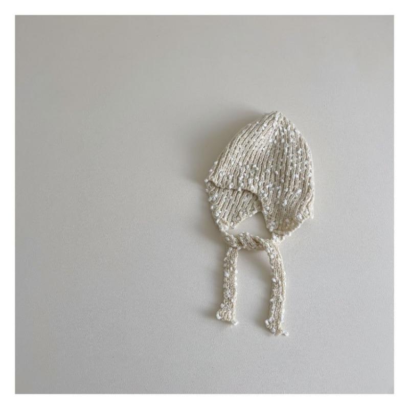 Cute Baby Girl Hat with Braids Brim Winter Warm Knitted Earflap Cap Fashion Beanie for Toddler Soft Yarn Crochet Infant Hat