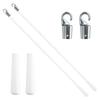 Upgrades Fiberglass Vertical Blind Tilt Wand Adjustable Tilt Rod with Hook & Grip for Window Blinds Replacement Parts