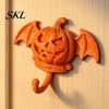 Multi-color Halloween Hooks Devil Pumpkin Bat Wall Hook, No-Drill Adhesive Hook for Keys Small Pendant Hanger Bags, Strong Sticky Damage-Free