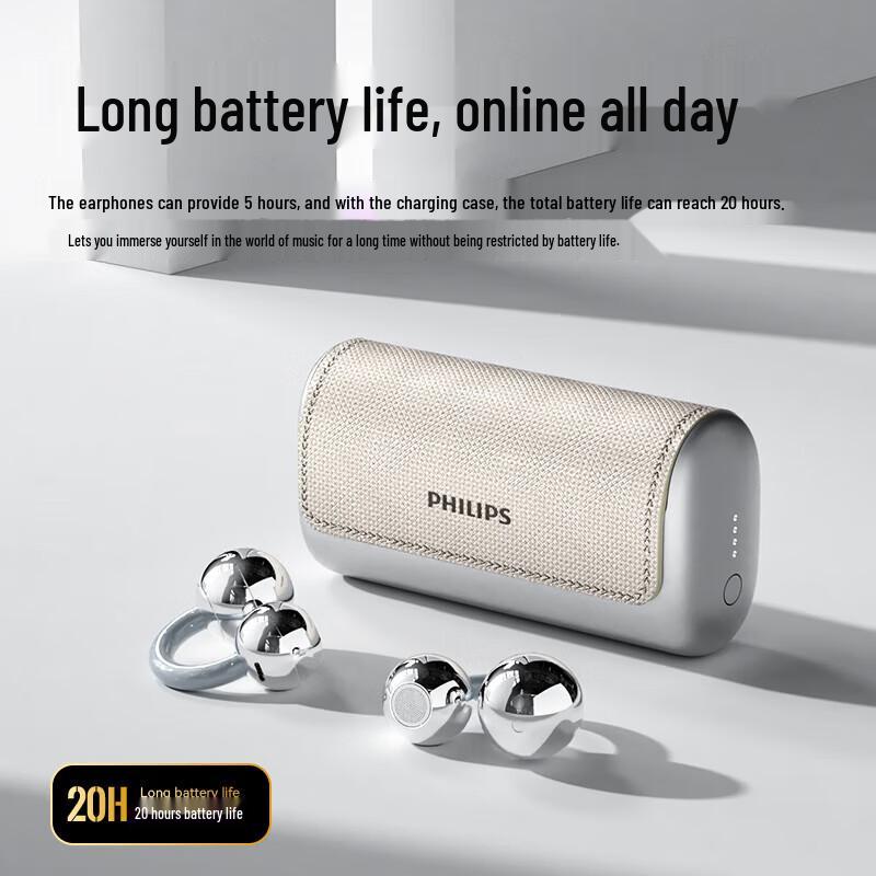 Philips TAQ5020 Open-Ear Clip Wireless Bluetooth Earbuds