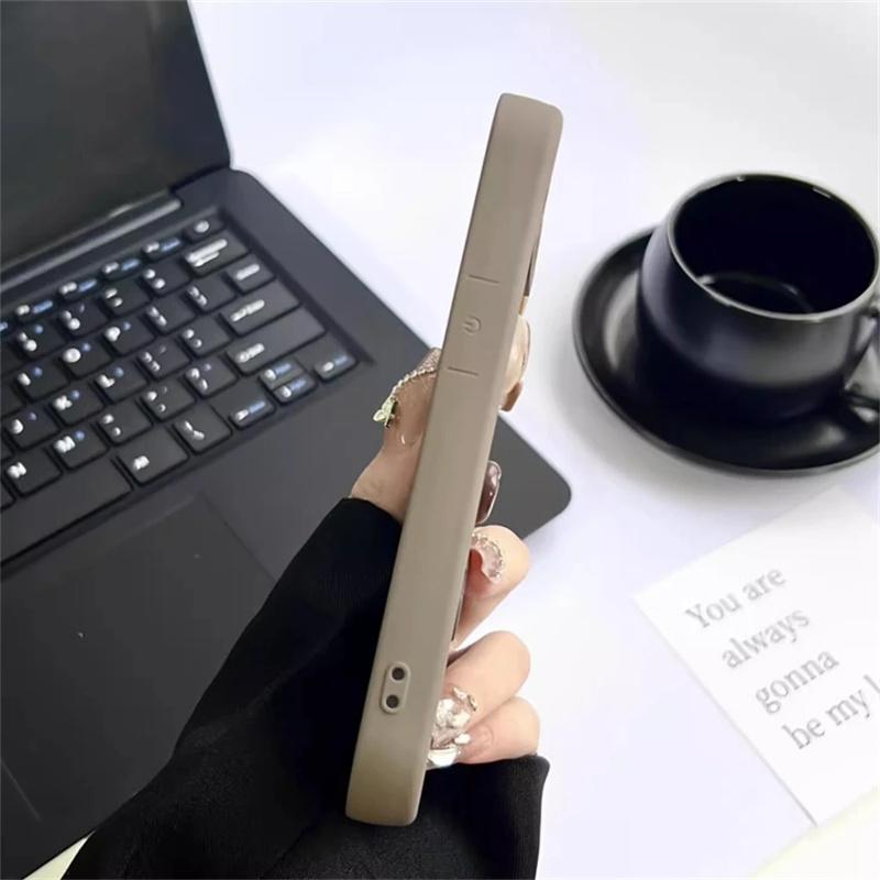 Korejské roztomilé pouzdro na telefon 3D Bear Coffee Donut pro iPhone 11 13 12 14 15 Pro Max X XR XS Max 7 8 Plus kreslený nárazuvzdorný kryt