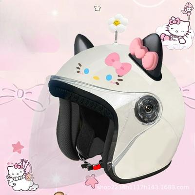 Capacete Adulto Capacete Abrangente para Homens e Mulheres, Proteção de Orelha de Inverno para Manter Aquecido, Gatinho KT Fofo