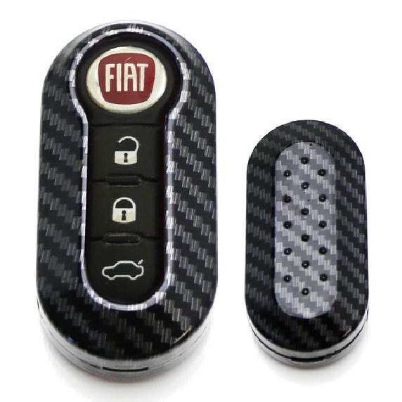 

Gloss Key Fob Shell Cover For FIAT 500 500L 500X Abarth 3-Button Folding Key червоний
