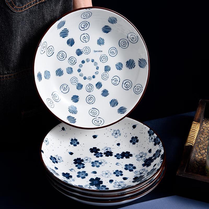 Jutaoren Kanagawa Blue Wave Ceramic Dinner Set