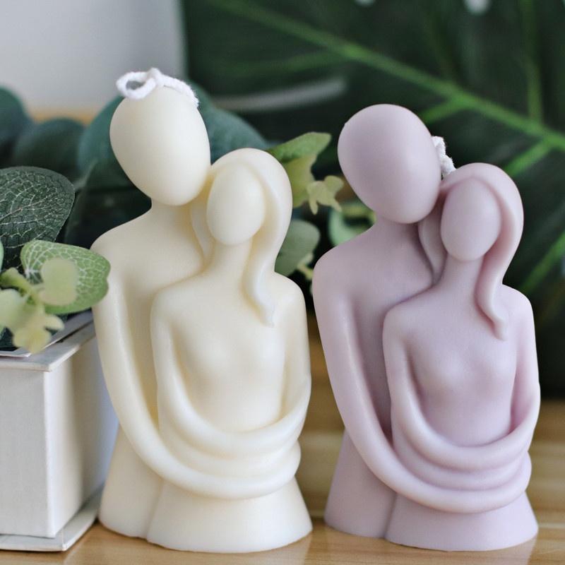 Couple Portrait Wedding Lovers Candle Silicone Mold for Aromatherapy Art Plaster Casting Home Decorative Candle Making Supplies