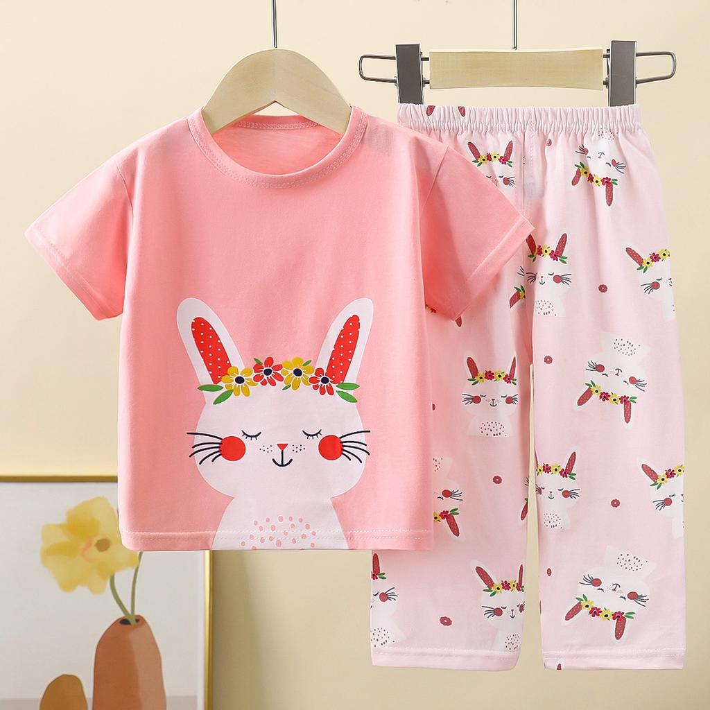 Completi Estivi in Cotone a Maniche Corte per Bambini - Pigiami per Bambini e Bambine