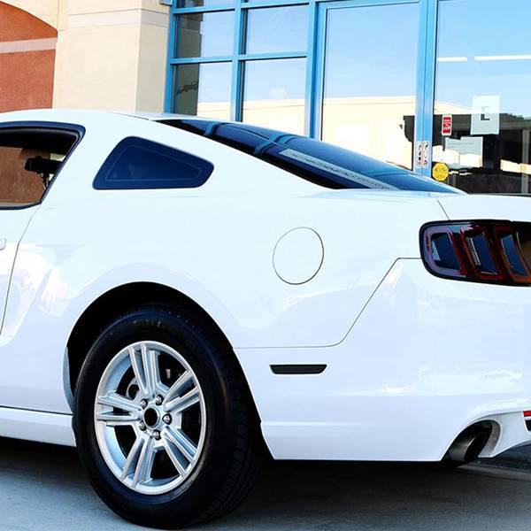 1 Pair Black Plastic Red Side Marker Fender Light None