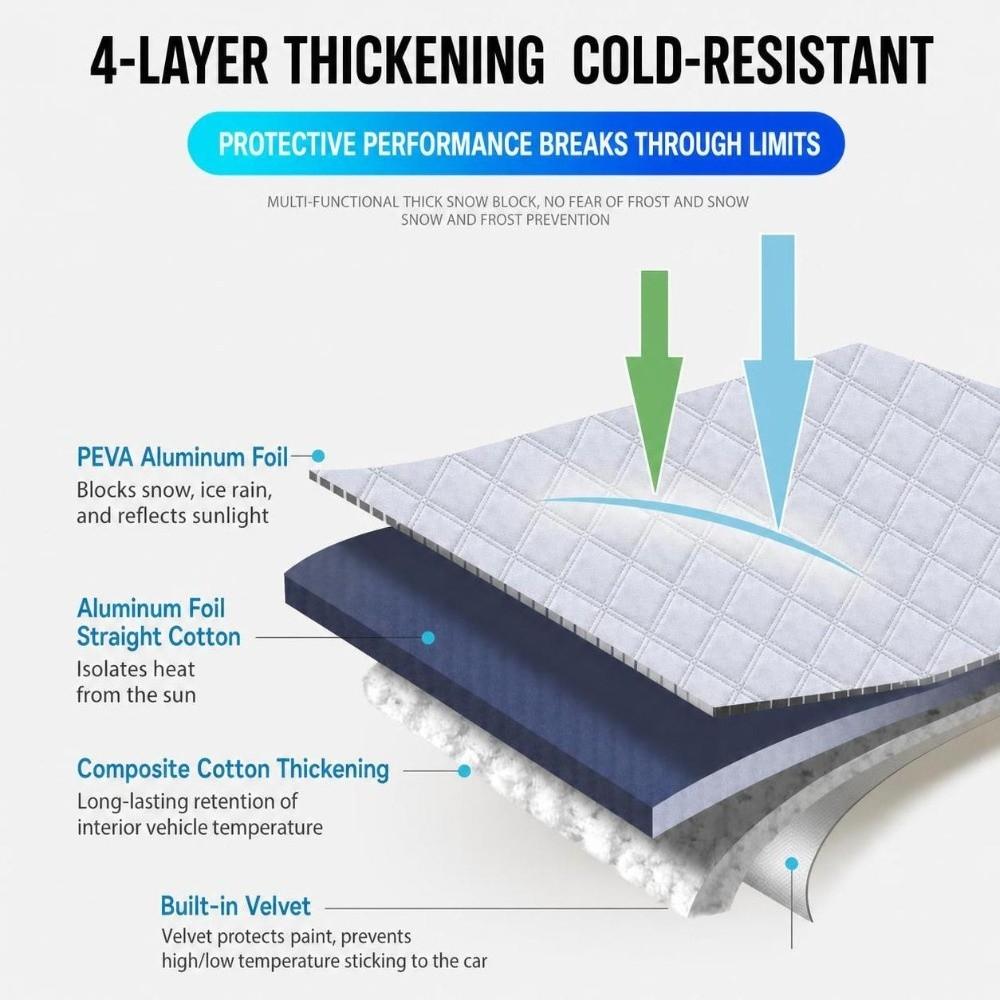 Magnetic Windshield Cover Anti Heat Frost Guard Auto Exterior Car Sunshade Car Truck