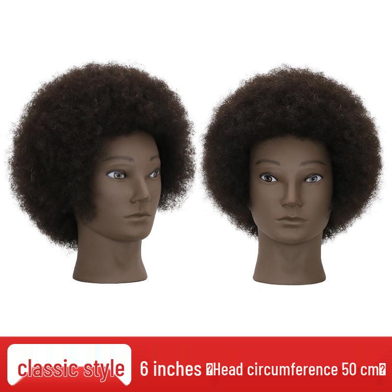 Āfrikas Afro īstu matu manekena galva