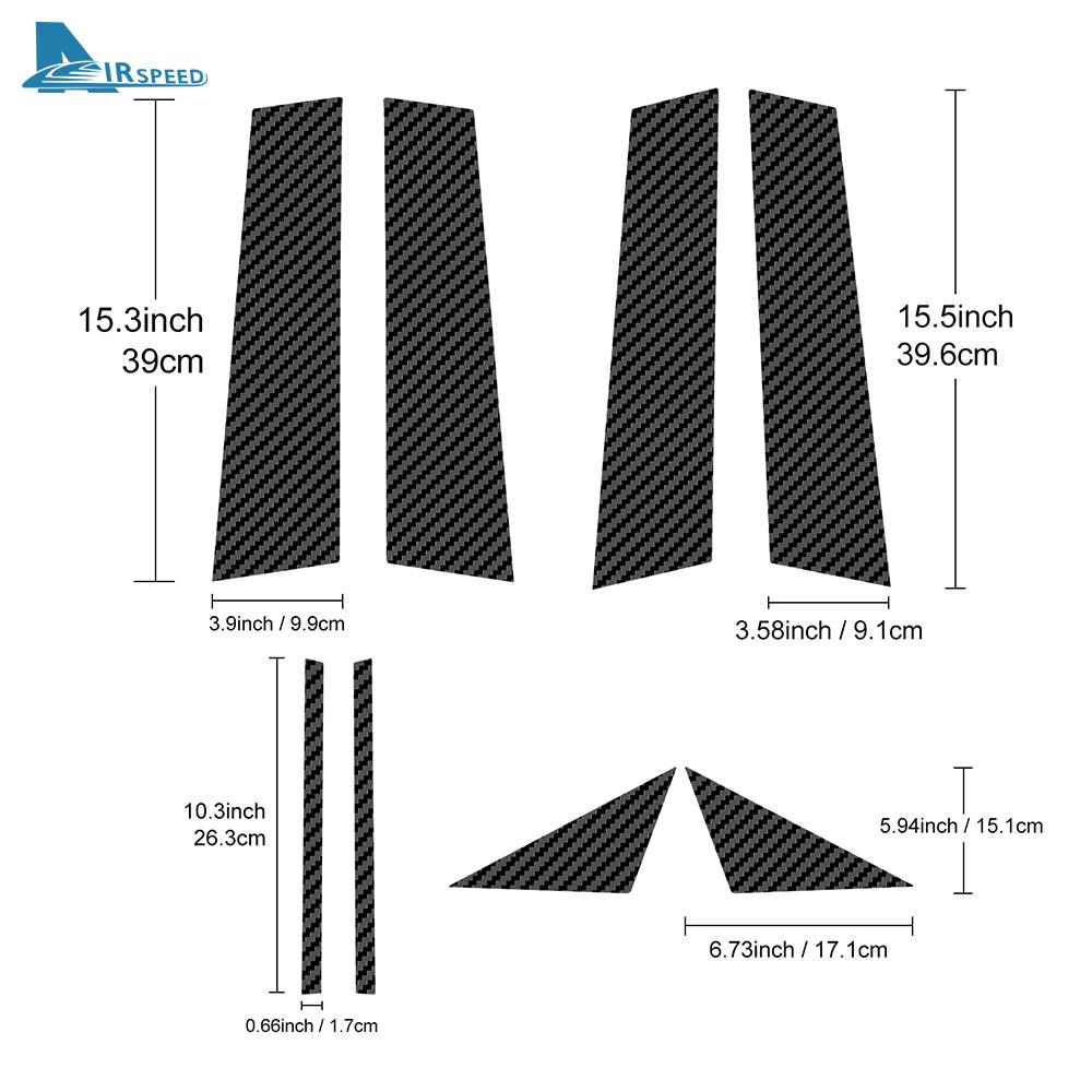 Carbon Fiber Pattern B C Pillars Trim Sticker For Mazda 3 BP Axela 2019 2020 2021 2022 2023 2024 2025 Black Protect Accessories