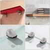 2Pcs Adjustable Wood/Glass Shelf Bracket Wall Mount Zinc Alloy Shelf Holder Support Glass Layer Clamp Anti-Slip Partition Clamps