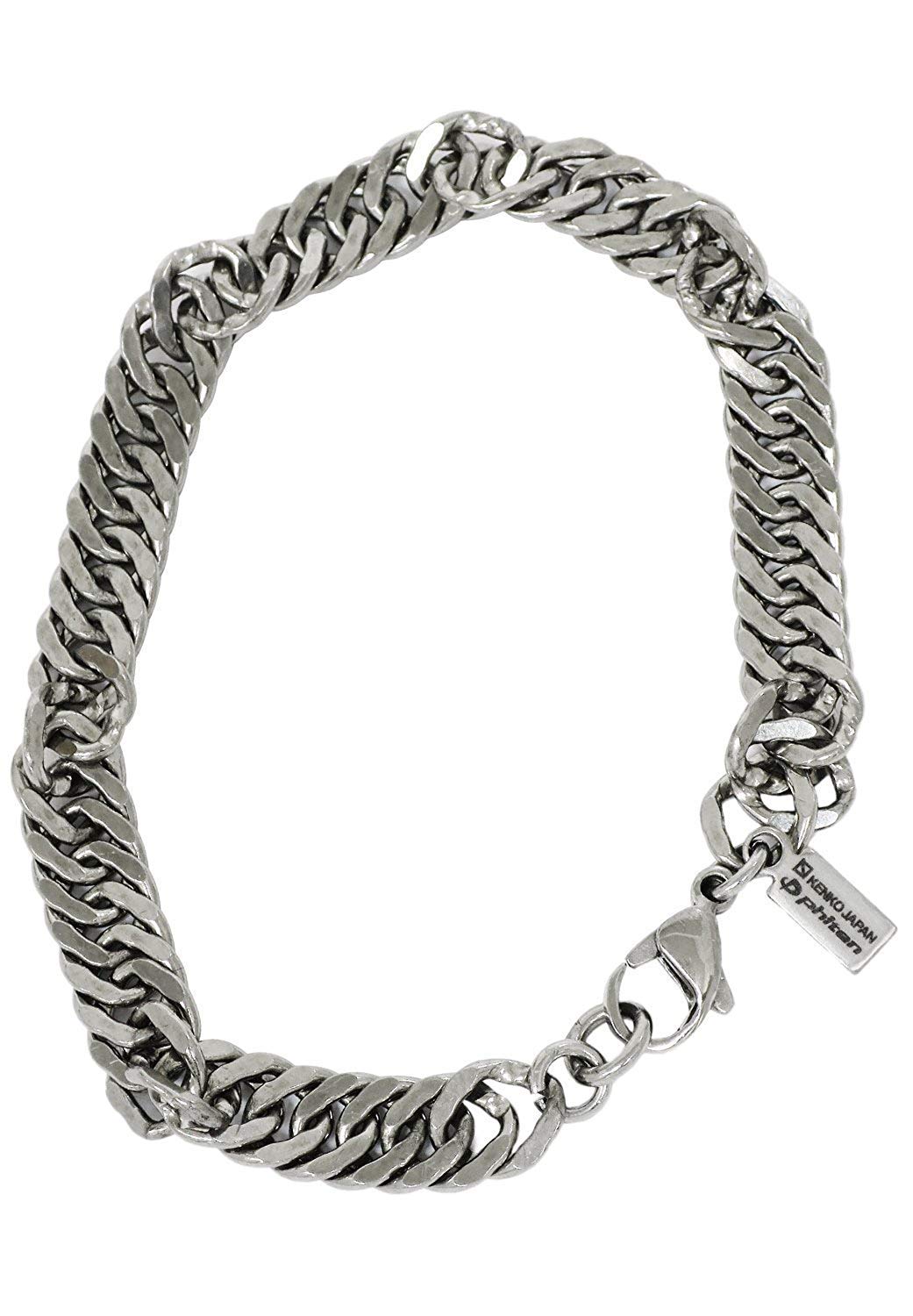 

KJ Phiten [Limited Edition] Titanium Chain Bracelet, Double Curb Chain, Twisted, 21cm Long, 7.0mm Wide, Hypoallergenic