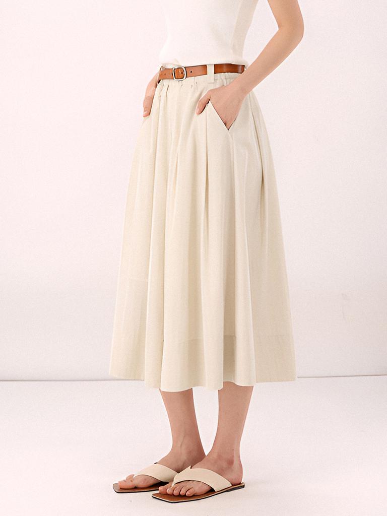 ACUD Barrel Volume Skirt _L.Beige