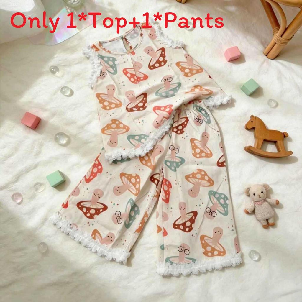 Summer Girl Lingerie Set With Lace Trim Cotton Silk For Toddler Girls