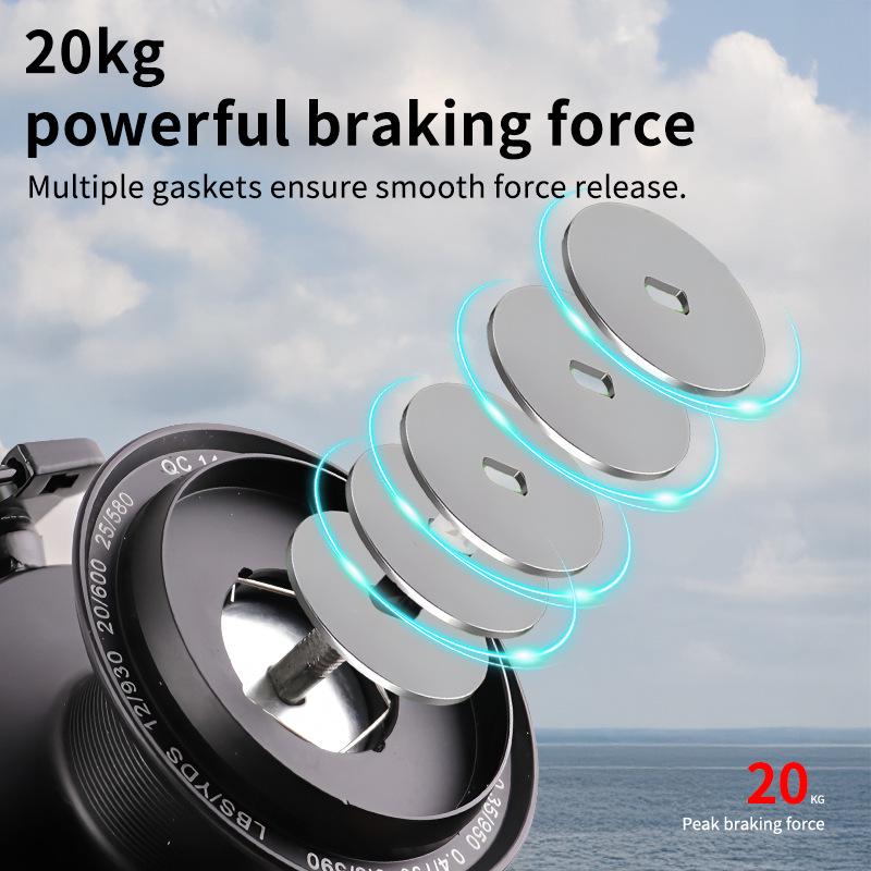 Anti-Seawater Metal Spinning Reel for Long-Cast Fishing with Sea Rod