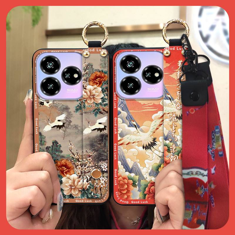 Back Cover For Mom Phone Case For ZTE Blade V60 Design/Axon 60 Lite Wrist Strap Wristband Anti-dust Phone Holder Lanyard