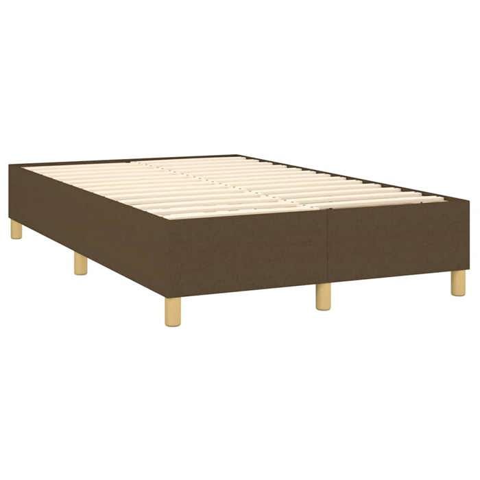 Maison Exclusive - Sommier à lattes de lit et matelas marron foncé 120x190cm tissu