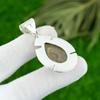 925 Silver Pear Natural Garden Quartz Engagement Bezel Sister Artisan Pendant