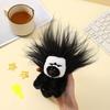 White-Faced Monkey Plush Keychain Soft Skin-Friendly Backpack Charm Unique Funny Ugly Doll Ornament Quirky Monkey Desk Decor
