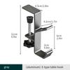 Multi-purpose Desk Edge Double Hooks Punch-free Desk Hanger Adjustable Backpack Storage Hanging Hook Office Home Table Organizer
