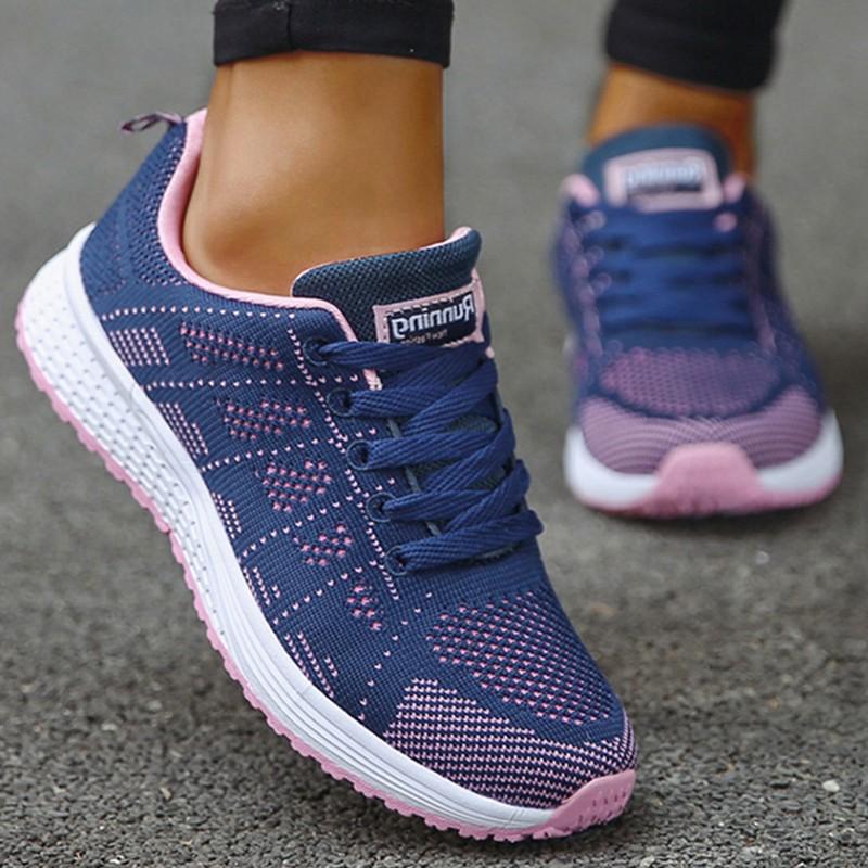 Fashion Sneakers Shoes Women Lace Up Sneakers For Women Comfortable Women'S Sports Shoes Non-Slip Shoes For Woman Footwear