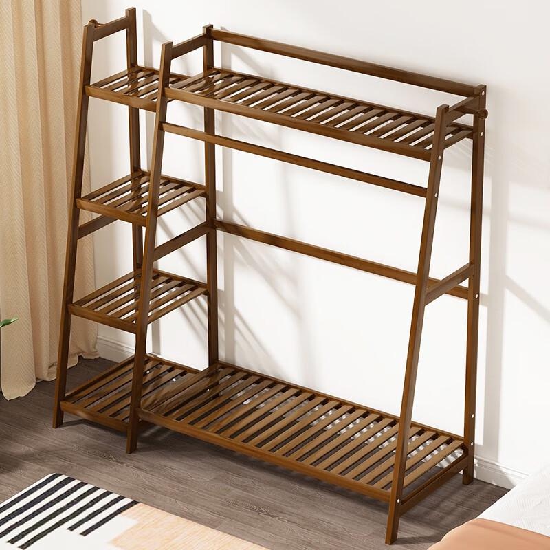 Minimalist Bamboo Floor Standing Clothes Rack