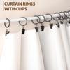 Teenitor 20 Pack Black Curtain Rings with Clips, Curtain Hooks Curtain Clips with Rings, Drapes Rings 1 Inch in Diameter, Fits up to 5/8" Curtain Rod