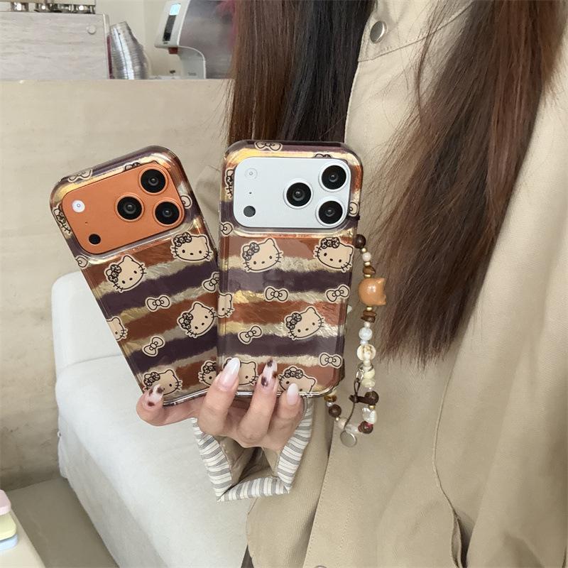 My Melody & Hello Kitty Striped Case for iPhone 16 Pro Max/15/14