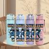 1PC Six Seven Bruh Robot Letter 750ml Color Plastic Sports Water Bottle Leakproof Flip Straw Lid Suitable for Sports Office Home Use