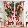 2pcs,2D plane printing Pattern Curtains Tropical Beach Santa Surf1 Versatile 100% Polyester (without rod) Versatile All Perfect