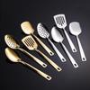 6-Piece Stainless Steel Cookware Set: Includes Wok, Spatula, Frying Pan, Ladle, Colander, Serving Spoon, and Strainer.
