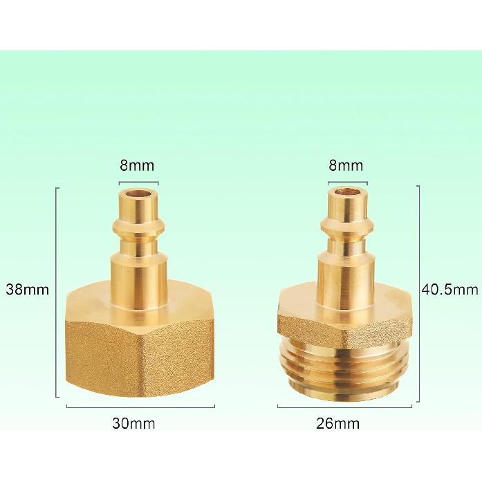 

Winterize RV Blowout Adapter 4 pcs, Air Compressor 1/4 Quick Connect Plug To GHT 3/4 Garden Hose Faucet Blow Out Adapter Fitting For Winterize